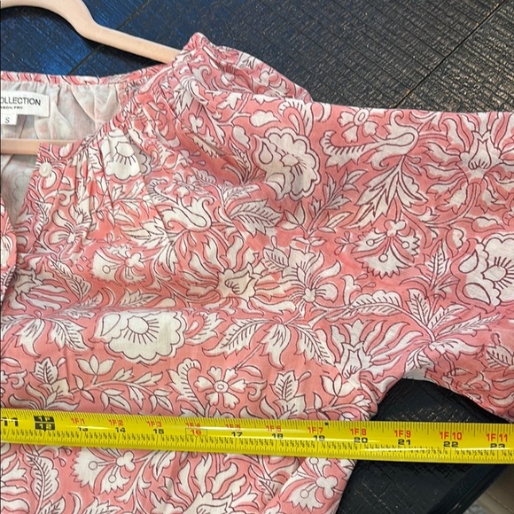 Emerson Fry India Collection Frances Blouse - Devina Flowers Pink Organic sz S - Picture 10 of 11